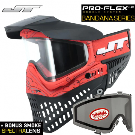 MASQUE JT SPECTRA PROFLEX THERMAL BANDANA ROUGE (avec 2 écrans)