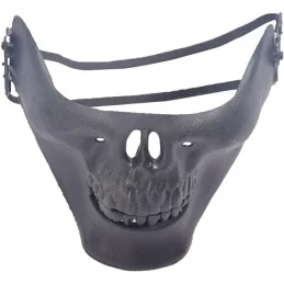 DEMI-MASQUE FACIAL SKULL NOIR