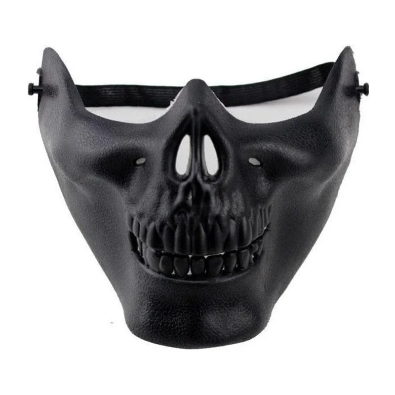 DEMI-MASQUE FACIAL SKULL NOIR