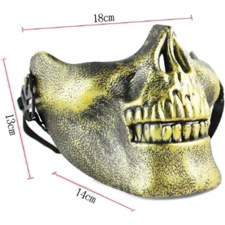 DEMI-MASQUE FACIAL SKULL OR