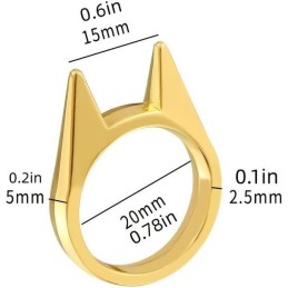 BAGUE AUTO-DÉFENSE 2 POINTES ARGENT