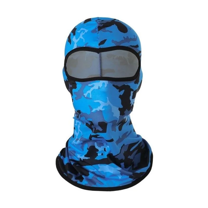 CAGOULE MULTIFONCTION POLYESTER 1 TROU CAMOUFLAGE BLEU