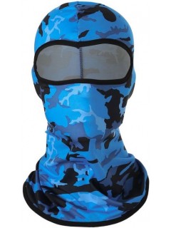 CAGOULE MULTIFONCTION POLYESTER 1 TROU CAMOUFLAGE BLEU