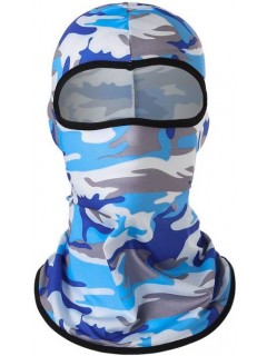 CAGOULE MULTIFONCTION POLYESTER 1 TROU CAMOUFLAGE BLEU CIEL