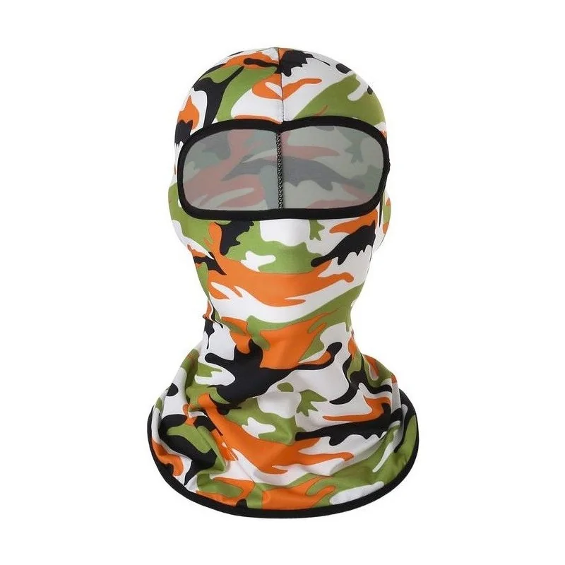 CAGOULE MULTIFONCTION POLYESTER 1 TROU CAMOUFLAGE ORANGE