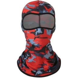 CAGOULE MULTIFONCTION POLYESTER 1 TROU CAMOUFLAGE ROUGE