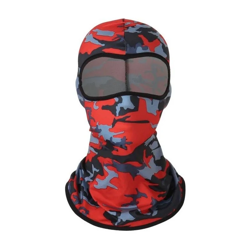 CAGOULE MULTIFONCTION POLYESTER 1 TROU CAMOUFLAGE ROUGE