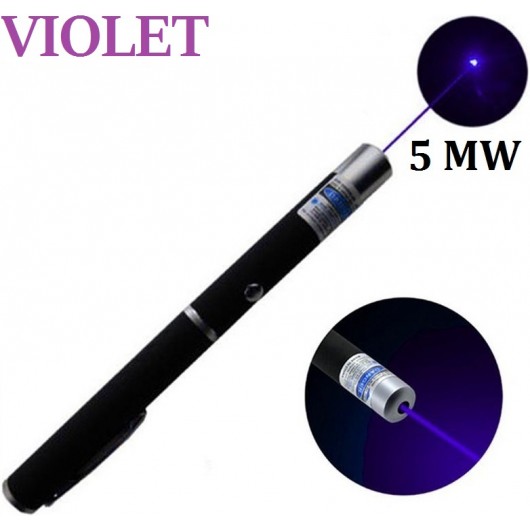 STYLO POINTEUR LASER 5MW VIOLET