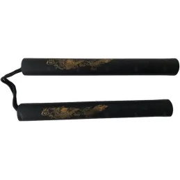 NUNCHAKU D'ENTRAINEMENT DRAGON MOUSSE EVA ET CORDE NOIR