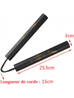 NUNCHAKU D'ENTRAINEMENT DRAGON MOUSSE EVA ET CORDE NOIR