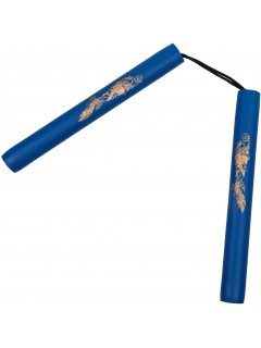 NUNCHAKU D'ENTRAINEMENT DRAGON MOUSSE EVA ET CORDE BLEU