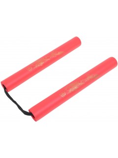 NUNCHAKU D'ENTRAINEMENT DRAGON MOUSSE EVA ET CORDE ROUGE