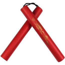 NUNCHAKU D'ENTRAINEMENT DRAGON MOUSSE EVA ET CORDE ROUGE