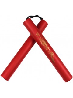 NUNCHAKU D'ENTRAINEMENT DRAGON MOUSSE EVA ET CORDE ROUGE