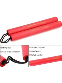 NUNCHAKU D'ENTRAINEMENT DRAGON MOUSSE EVA ET CORDE ROUGE