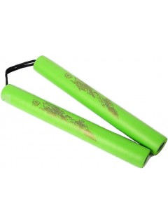 NUNCHAKU D'ENTRAINEMENT DRAGON MOUSSE EVA ET CORDE VERT