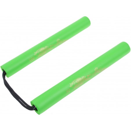 NUNCHAKU D'ENTRAINEMENT DRAGON MOUSSE EVA ET CORDE VERT