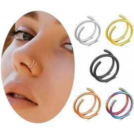 PIERCING SPIRALE DOUBLE-ANNEAU 8mm