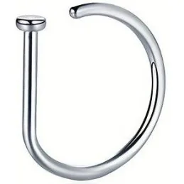 FAUX PIERCING ANNEAU EN "D" 8mm ARGENT