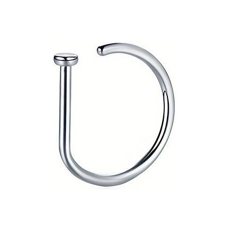 FAUX PIERCING ANNEAU EN "D" 8mm ARGENT