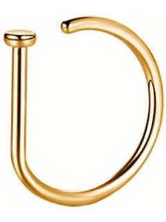 FAUX PIERCING ANNEAU EN "D" 8mm OR