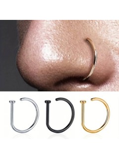 FAUX PIERCING ANNEAU EN "D" 8mm