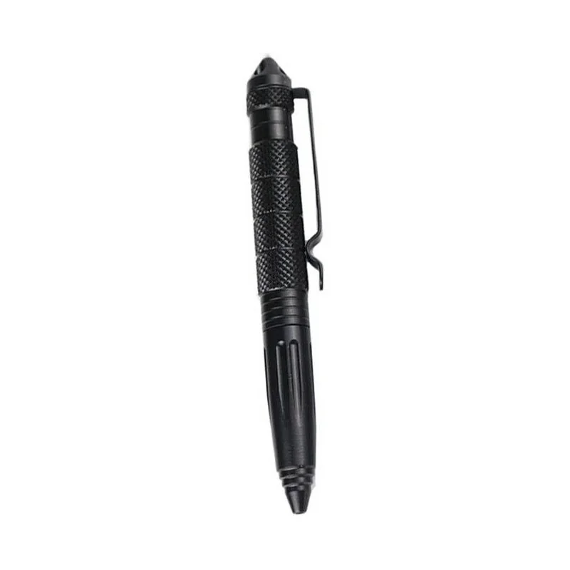 STYLO TACTIQUE MILITAIRE AUTO-DÉFENSE MULTIFONCTION NOIR