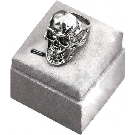 BAGUE BIG SKULL ARGENT