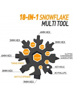 OUTIL MULTIFONCTION 18-EN-1 SNOWFLAKE ARGENT