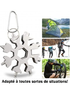 OUTIL MULTIFONCTION 18-EN-1 SNOWFLAKE ARGENT