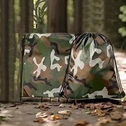 SAC À DOS CORDONS CAMOUFLAGE WOODLAND