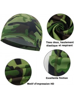 BONNET FIN EXTENSIBLE POLYESTER CAMOUFLAGE VERT