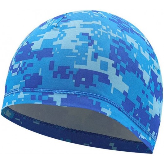 BONNET FIN EXTENSIBLE POLYESTER CAMOUFLAGE DIGITAL BLEU