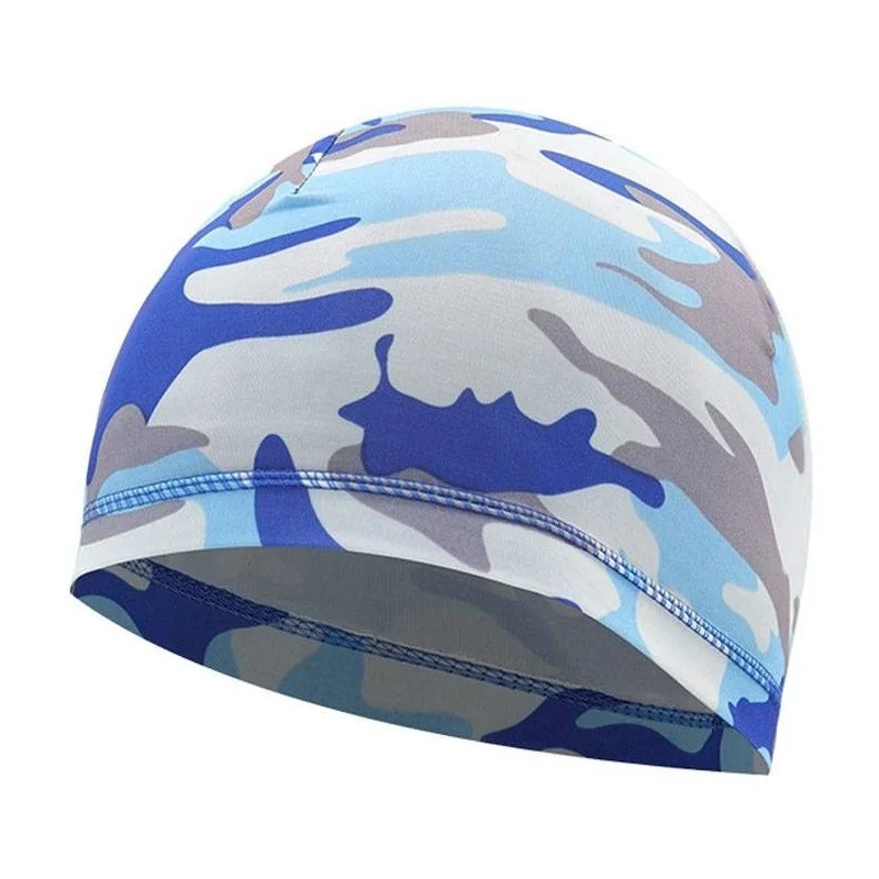 BONNET FIN EXTENSIBLE POLYESTER CAMOUFLAGE BLEU