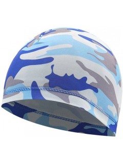 BONNET FIN EXTENSIBLE POLYESTER CAMOUFLAGE BLEU