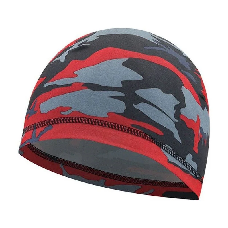 BONNET FIN EXTENSIBLE POLYESTER CAMOUFLAGE ROUGE