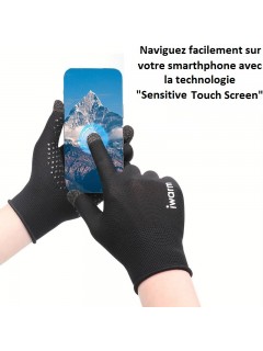 GANTS TECHNIQUES ANTI-UV UPF50+ IWARM NOIR