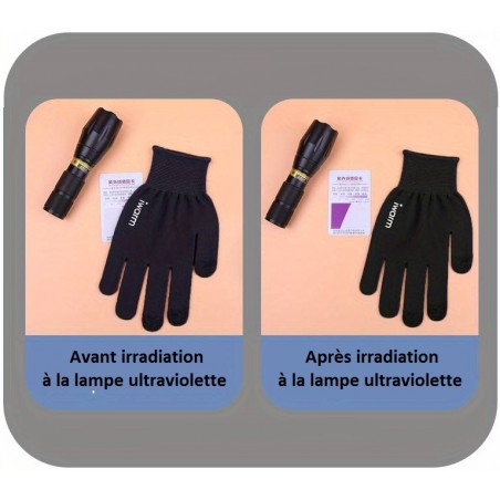 GANTS TECHNIQUES ANTI-UV UPF50+ IWARM NOIR