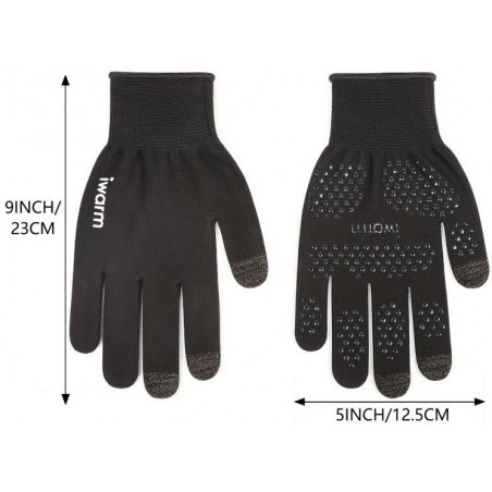 GANTS TECHNIQUES ANTI-UV UPF50+ IWARM NOIR