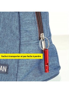 SIFFLET PORTE-CLÉS EN ALU ARGENT