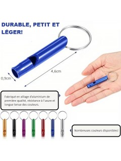 SIFFLET PORTE-CLÉS EN ALU BLEU