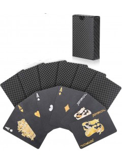 JEU DE 54 CARTES ÉTANCHES EN PET BLACK