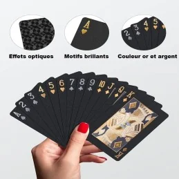 JEU DE 54 CARTES ÉTANCHES EN PET BLACK