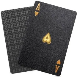 JEU DE 54 CARTES ÉTANCHES EN PET BLACK