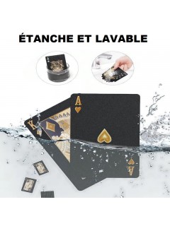 JEU DE 54 CARTES ÉTANCHES EN PET BLACK