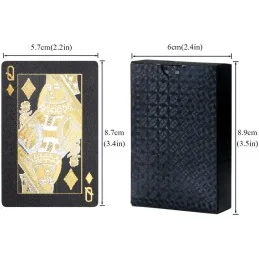 JEU DE 54 CARTES ÉTANCHES EN PET BLACK