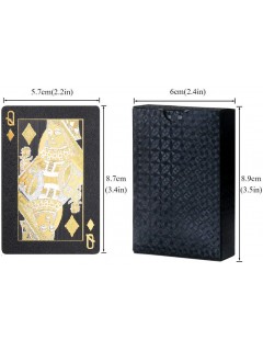 JEU DE 54 CARTES ÉTANCHES EN PET BLACK