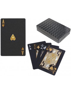 JEU DE 54 CARTES ÉTANCHES EN PET BLACK