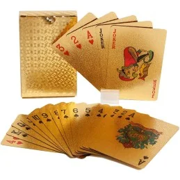 JEU DE 54 CARTES ÉTANCHES EN PET GOLD