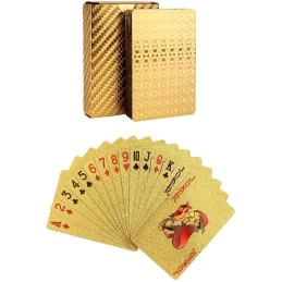 JEU DE 54 CARTES ÉTANCHES EN PET GOLD